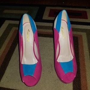 Peep toe women's heels